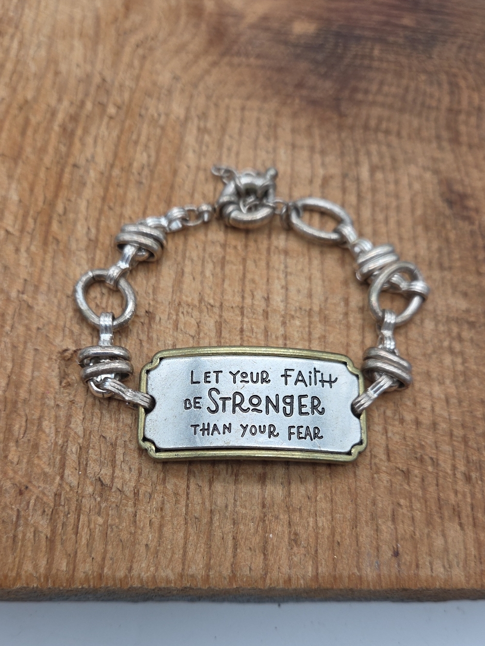 Well Versed Faith Stronger Than Fear Bracelet